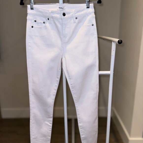 PISTOLA: NWT, Audrey Mid Rise "Aspen", Color - White, Size - 26, MSRP - $108 - Picture 1 of 5